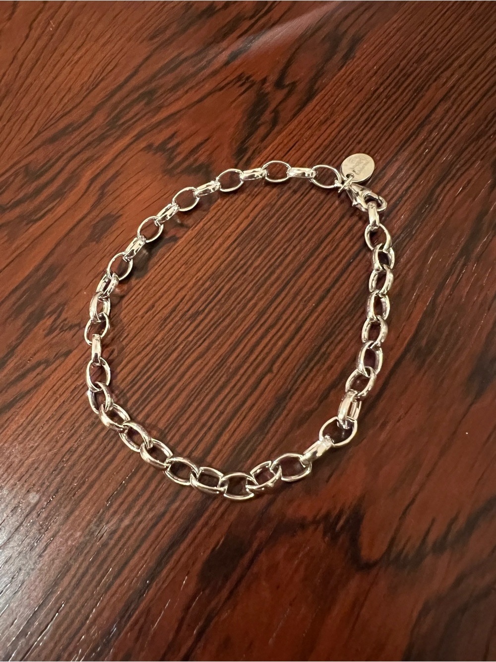 Sterling Silver Rolo Chain Bracelet (Brand: Happy Charms)